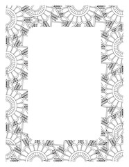Flower Borders Coloring Books -KDP