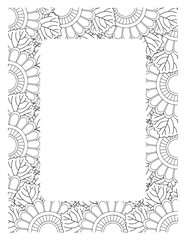 Flower Borders Coloring Books -KDP