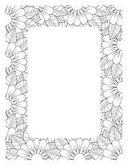 Flower Borders Coloring Books -KDP