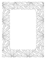 Flower Borders Coloring Books -KDP