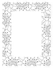 Flower Borders Coloring Books -KDP