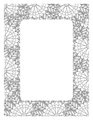 Flower Borders Coloring Books -KDP