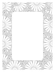 Obraz premium Flower Borders Coloring Books -KDP