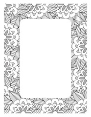 Flower Borders Coloring Books -KDP