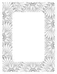 Flower Borders Coloring Books -KDP