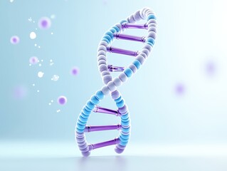 DNA double helix, light, soft colors