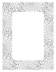 Flower Borders Coloring Books -KDP