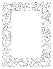 Flower Borders Coloring Books -KDP