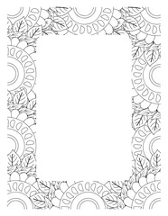 Flower Borders Coloring Books -KDP