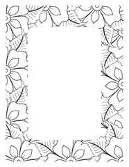 Flower Borders Coloring Books -KDP