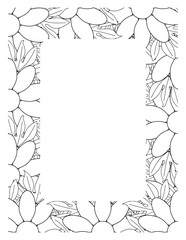 Flower Borders Coloring Books -KDP