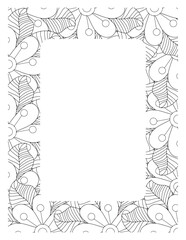 Flower Borders Coloring Books -KDP