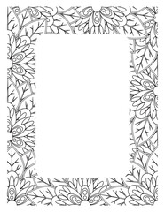Flower Borders Coloring Books -KDP