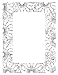 Flower Borders Coloring Books -KDP