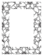 Flower Borders Coloring Books -KDP