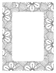 Flower Borders Coloring Books -KDP