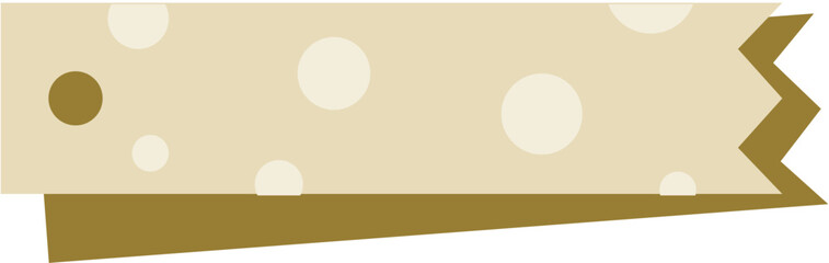 Adorable text box label with playful polka dots, ideal for headings, tags, or decorative design elements with a fun, cheerful vibe.