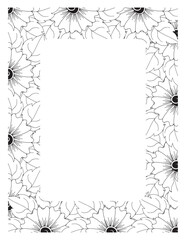 Obraz premium Flower Borders Coloring Books -KDP