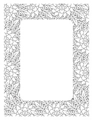 Flower Borders Coloring Books -KDP