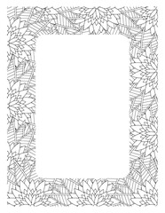 Flower Borders Coloring Books -KDP