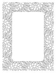 Flower Borders Coloring Books -KDP