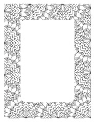 Flower Borders Coloring Books -KDP