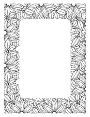Flower Borders Coloring Books -KDP