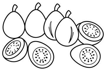 9-piece mamey sapote fruit collection