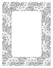 Flower Borders Coloring Books -KDP
