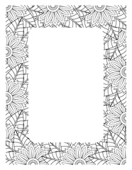 Flower Borders Coloring Books -KDP