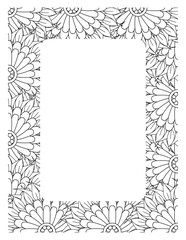 Flower Borders Coloring Books -KDP
