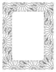 Flower Borders Coloring Books -KDP