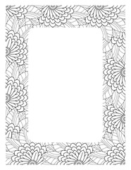 Flower Borders Coloring Books -KDP