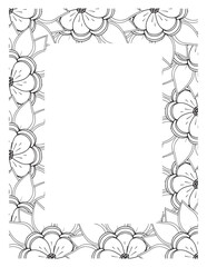 Flower Borders Coloring Books -KDP