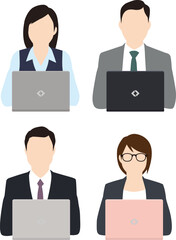 人物シルエット㉓