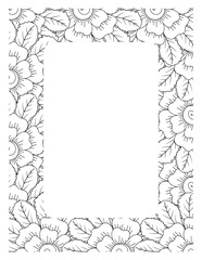 Flower Borders Coloring Books -KDP