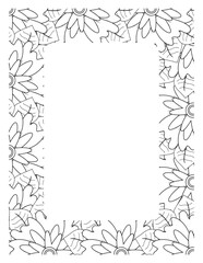 Obraz premium Flower Borders Coloring Books -KDP