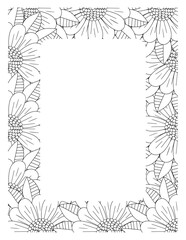 Flower Borders Coloring Books -KDP