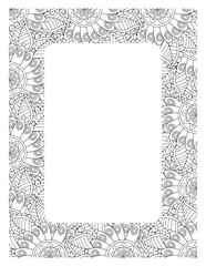 Flower Borders Coloring Books -KDP