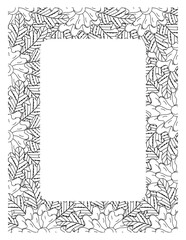 Flower Borders Coloring Books -KDP