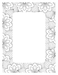 Flower Borders Coloring Books -KDP