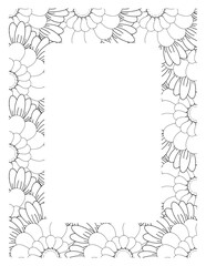 Flower Borders Coloring Books -KDP