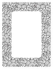 Flower Borders Coloring Books -KDP