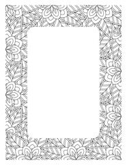 Flower Borders Coloring Books -KDP
