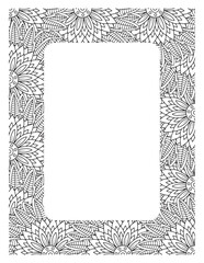 Flower Borders Coloring Books -KDP