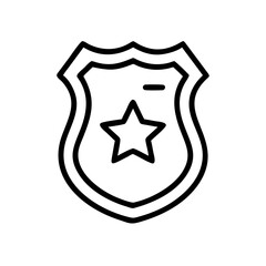 Law Enforcement Graphic Design Close-Up View of Urban Police Icon Shield
