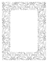 Flower Borders Coloring Books -KDP