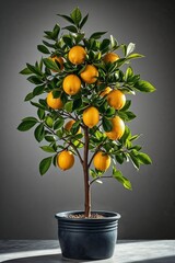 lemon tree in a vase