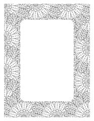 Flower Borders Coloring Books -KDP
