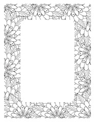 Flower Borders Coloring Books -KDP